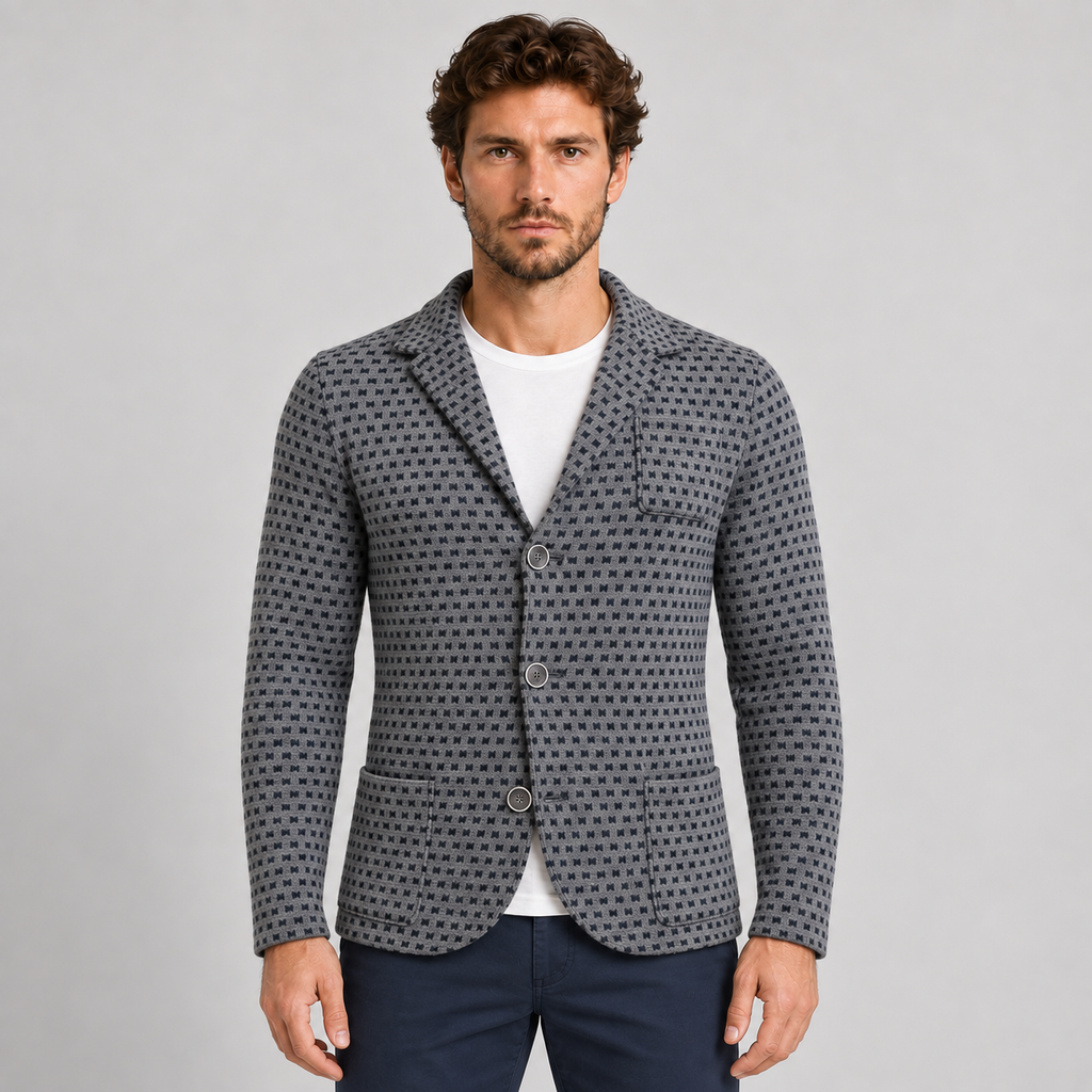 Cardigan da uomo in misto lana, vestibilità slim — Pasquale Jimmy