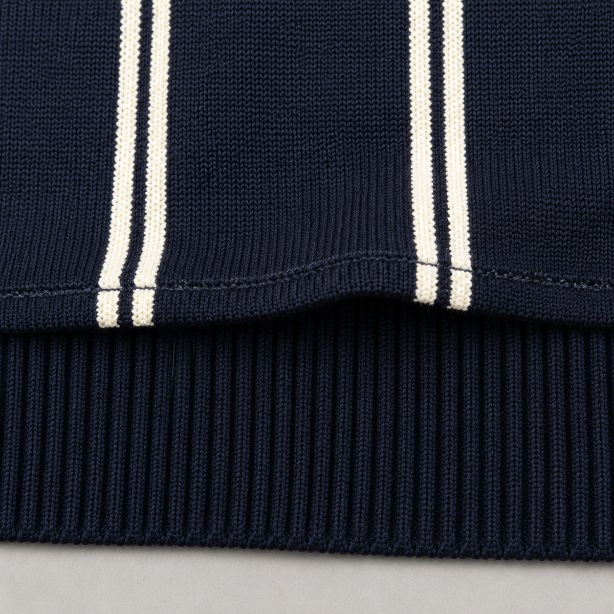 Polo da uomo in cotone, righe a contrasto, manica corta — Pasquale Jimmy — foto 4