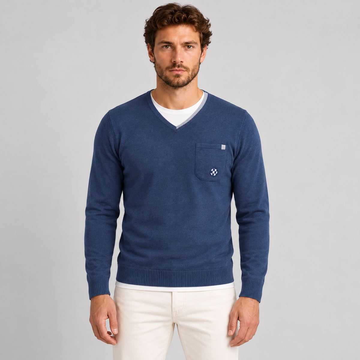 LANGARM-T-SHIRT FÜR HERREN, 100 % BAUMWOLLE, HERGESTELLT IN ITALIEN