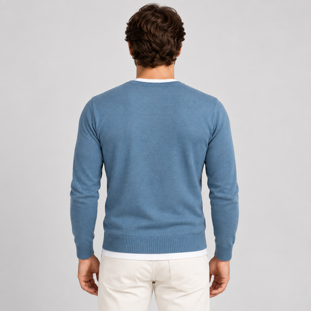 Maglia da uomo in cotone, con taschino, manica lunga — Pasquale Jimmy — foto 7