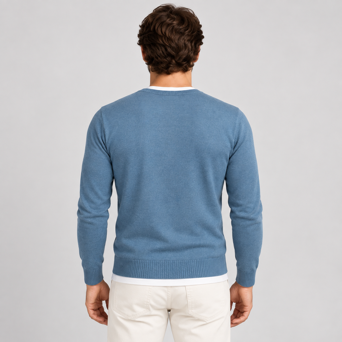 LANGARM-T-SHIRT FÜR HERREN, 100 % BAUMWOLLE, HERGESTELLT IN ITALIEN