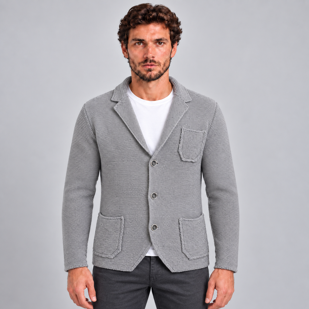 Cardigan blazer da uomo in cotone, vestibilità slim — Pasquale Jimmy — foto 6