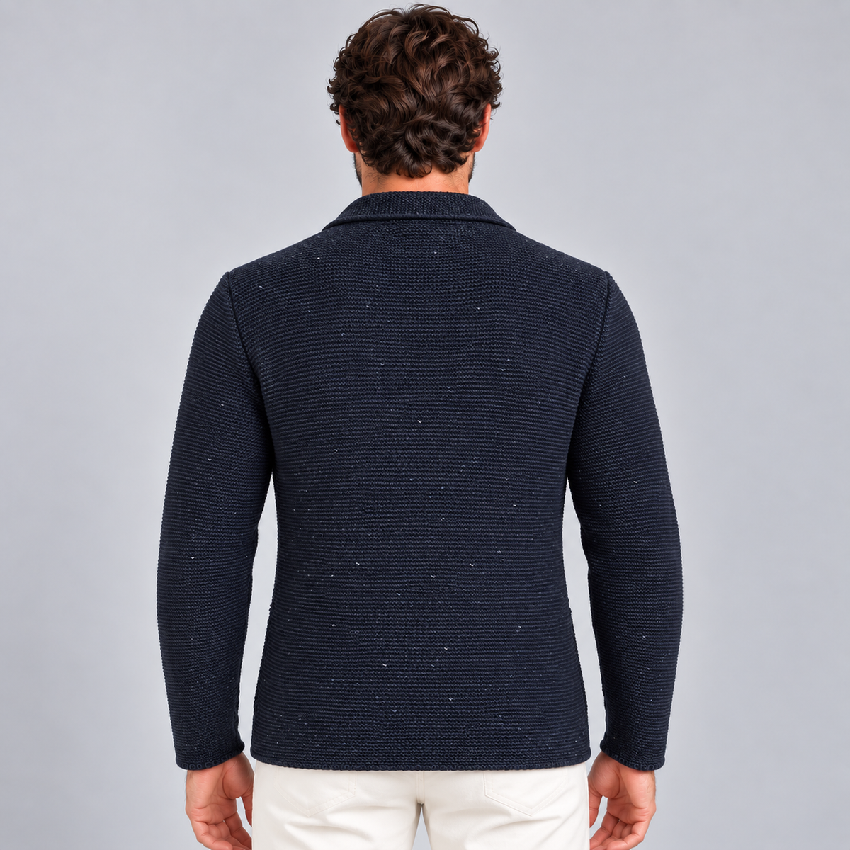 Cardigan blazer da uomo in cotone, vestibilità slim — Pasquale Jimmy — foto 4