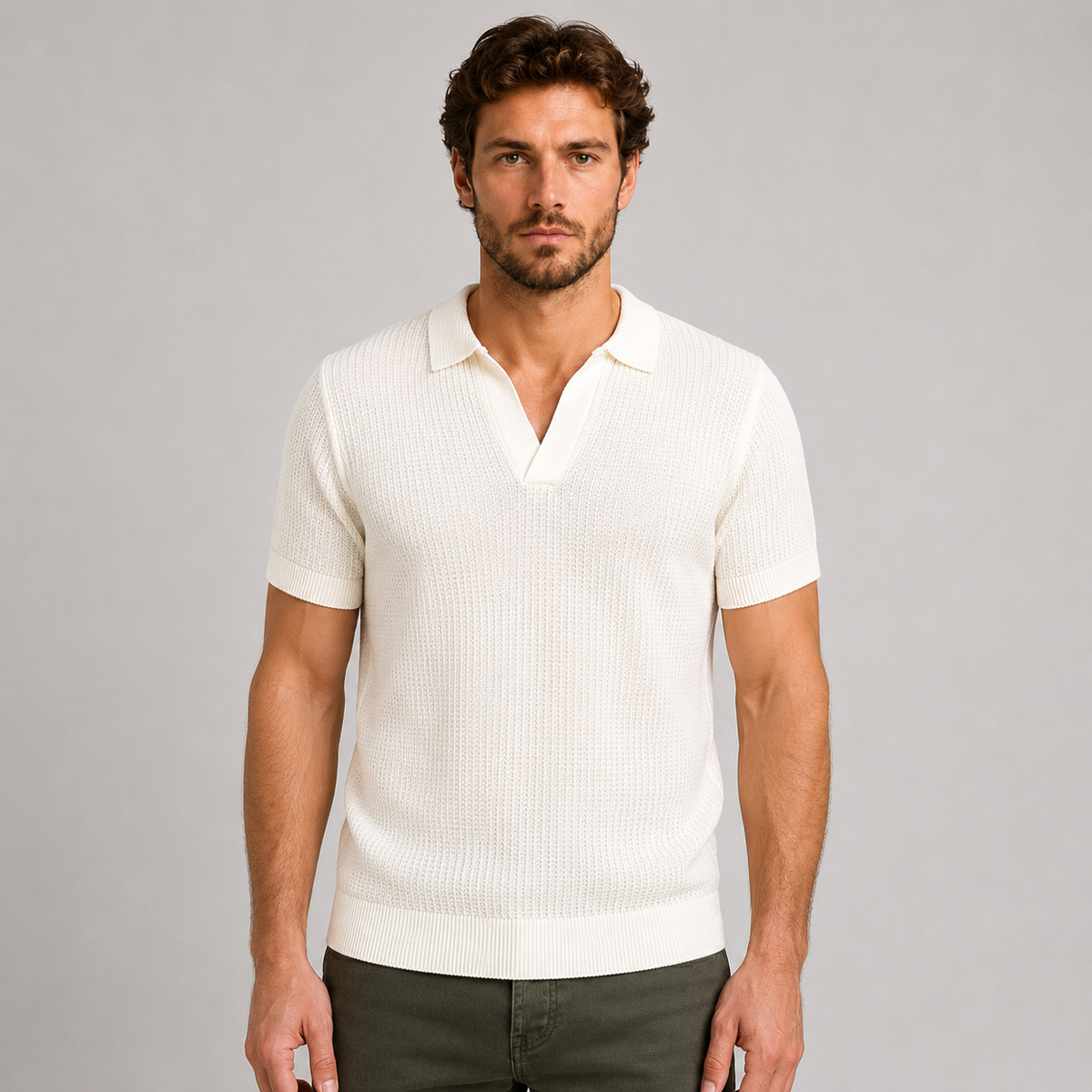 POLO UOMO COTONE T-SHIRT MEZZA MANICA MAGLIERIA PRODOTTA IN ITALIA