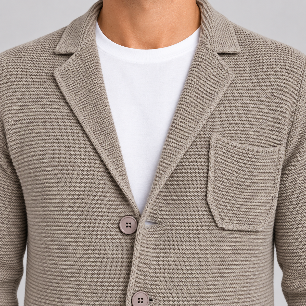 CARDIGAN LANA GIACCA UOMO LAVORATA A MAGLIA 100% MADE IN ITALY