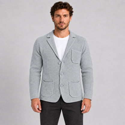 CARDIGAN LANA GIACCA UOMO LAVORATA A MAGLIA 100% MADE IN ITALY