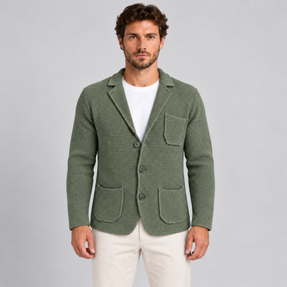 CARDIGAN LANA GIACCA UOMO LAVORATA A MAGLIA 100% MADE IN ITALY