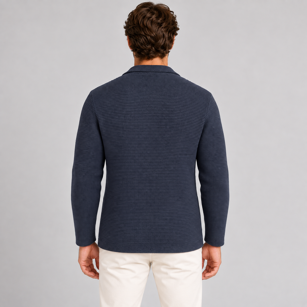 CARDIGAN UOMO COTONE GIACCA  DOPPIO PETTO SARTORIALE  100% MADE IN ITALY
