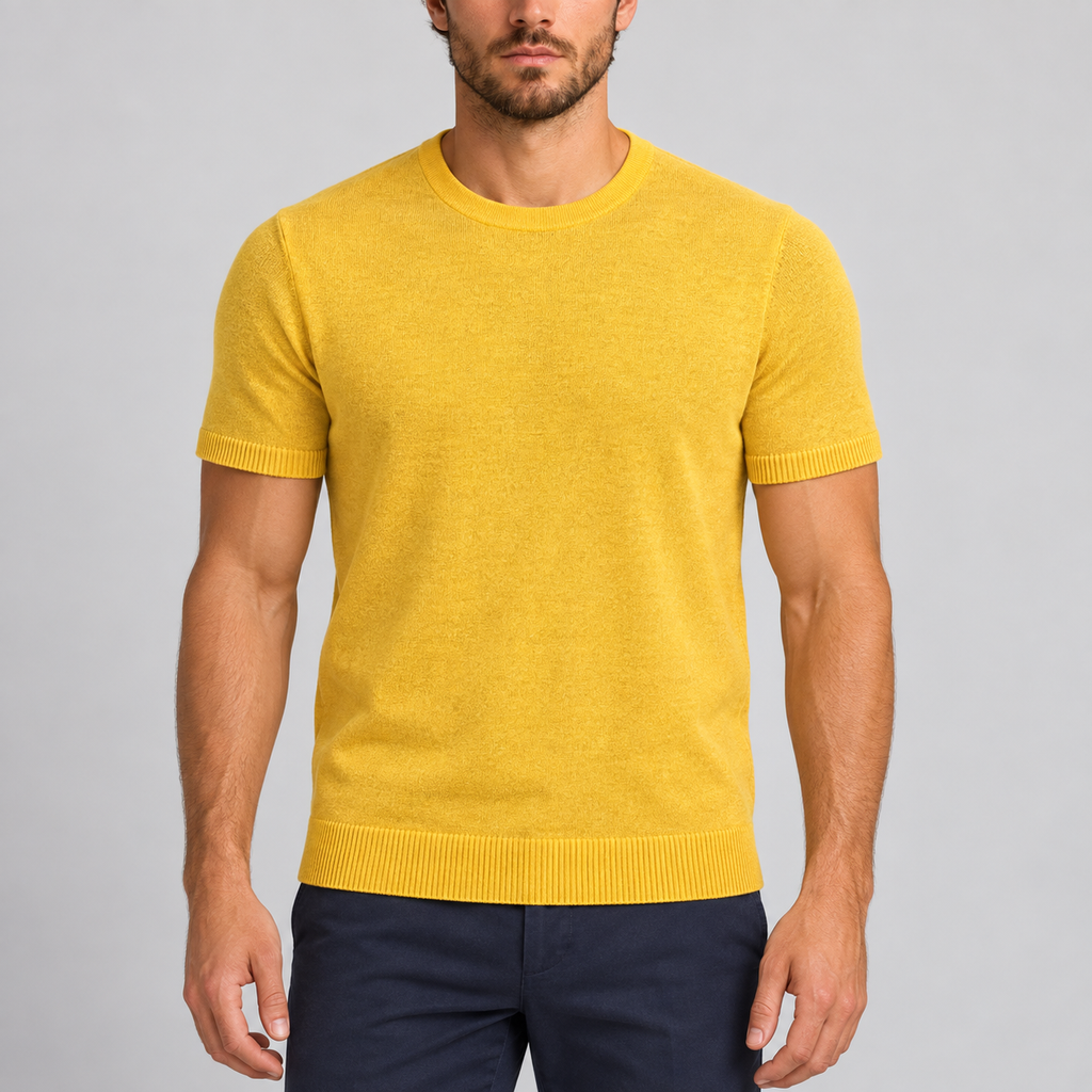 T-shirt da uomo in cotone, manica corta — Pasquale Jimmy — foto 3