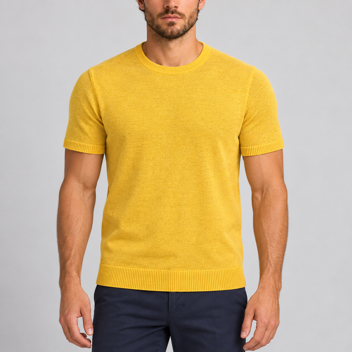 T-shirt da uomo in cotone, manica corta — Pasquale Jimmy — foto 3