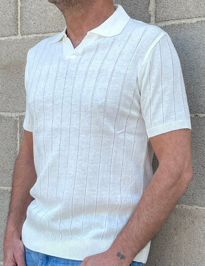 POLO UOMO COTONE A COSTE MAGLIERIA MAGLIA MEZZA MANICA 100% MADE IN ITALY