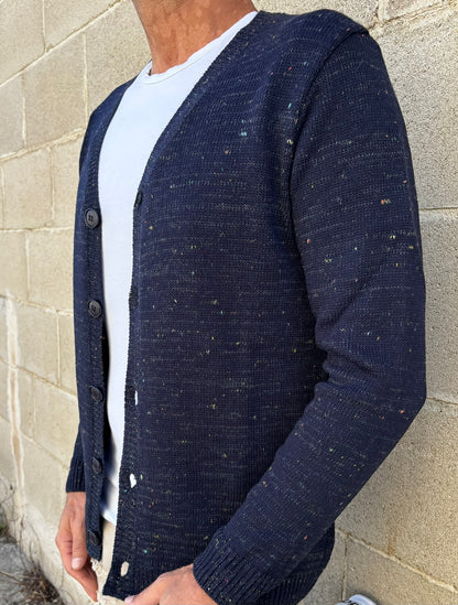 GIACCA UOMO CARDIGAN SARTORIALE LANA CON SCOLLO A V 100% MADE IN ITALY