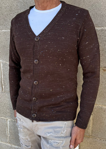 GIACCA UOMO CARDIGAN SARTORIALE LANA CON SCOLLO A V 100% MADE IN ITALY