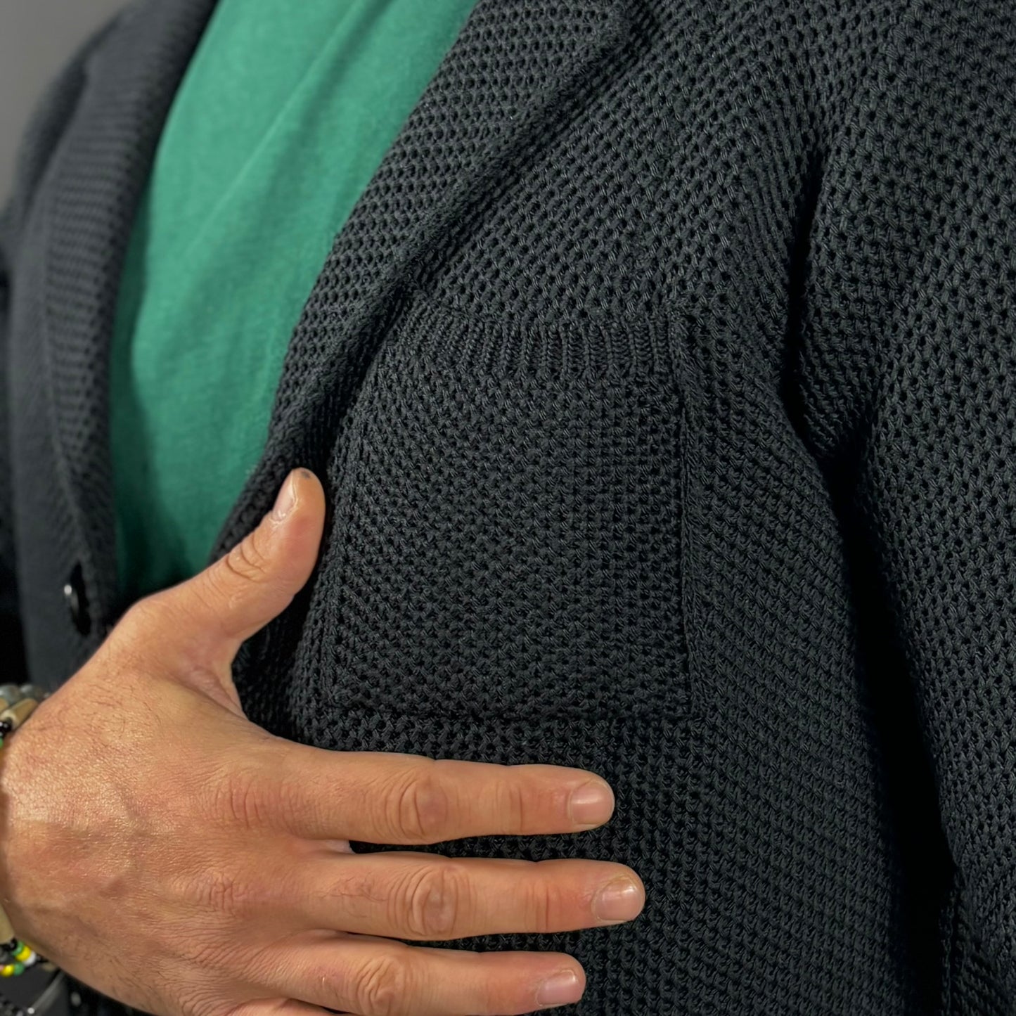 GIACCA CARDIGAN UOMO A NIDO D'APE - 100% COTONE - MADE IN ITALY