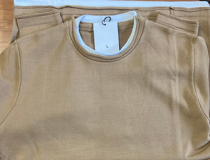 MAGLIA LANA MAGLIONCINO UOMO MANICA LUNGA GIROCOLLO RASATO 100% MADE IN ITALY
