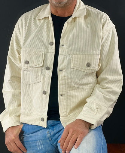 GIACCA UOMO VELLUTO COSTE COTONE GIUBBINO SPORTIVO LEGGERO CAMICIA MADE IN ITALY
