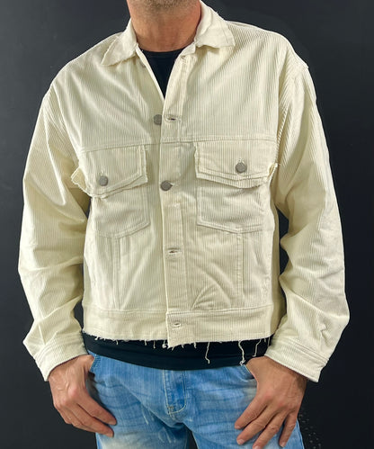GIACCA UOMO VELLUTO COSTE COTONE GIUBBINO SPORTIVO LEGGERO CAMICIA MADE IN ITALY
