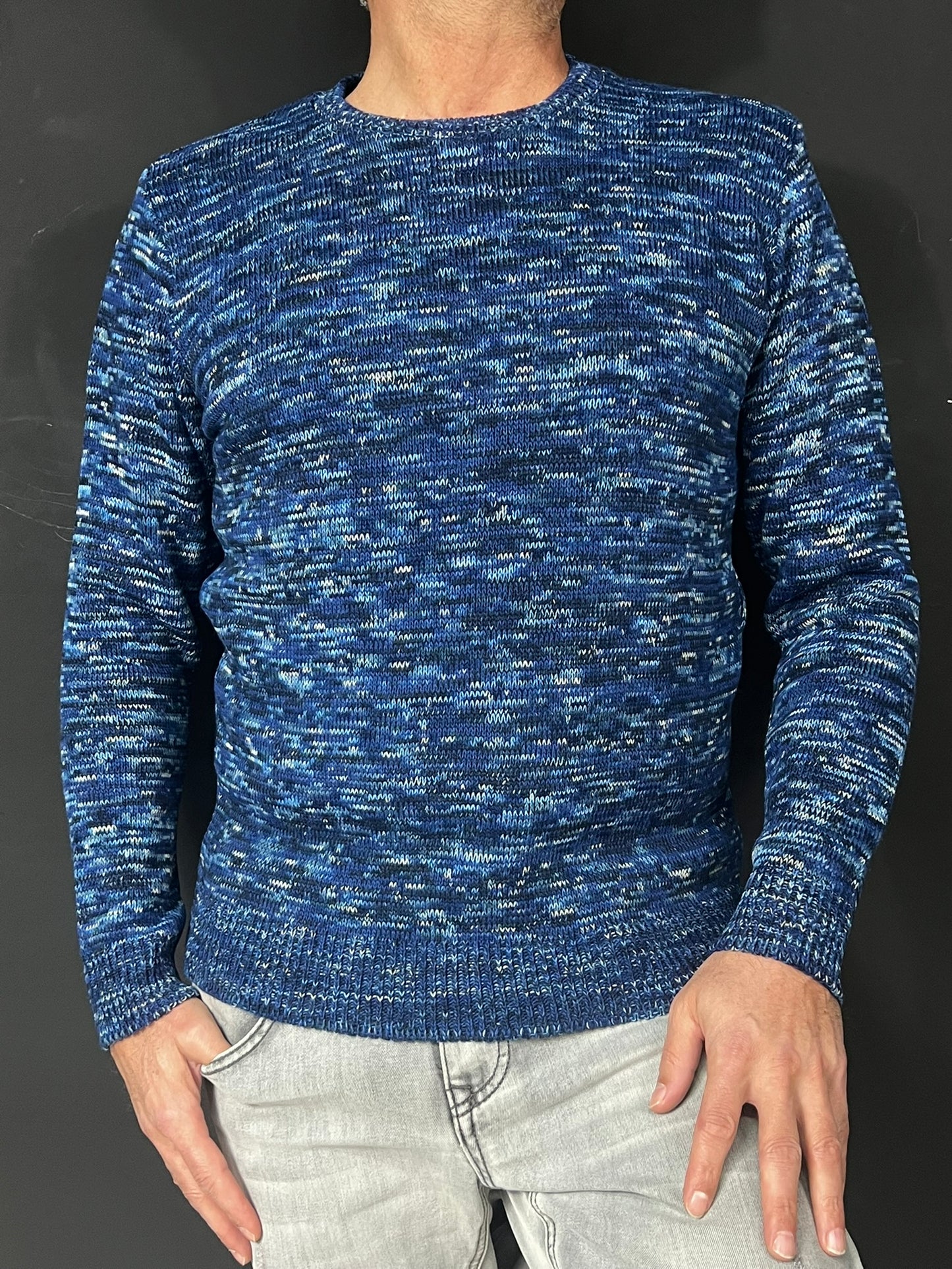 Maglioncino Uomo Girocollo Misto Lana Maglia Rasata Morbida 100% Made in Italy