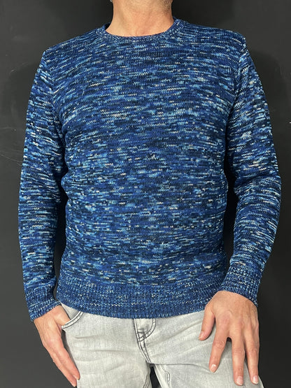 Maglioncino Uomo Girocollo Misto Lana Maglia Rasata Morbida 100% Made in Italy
