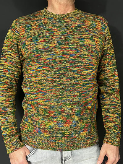 Maglioncino Uomo Girocollo Misto Lana Maglia Rasata Morbida 100% Made in Italy