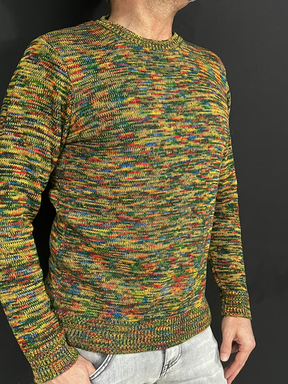 Maglioncino Uomo Girocollo Misto Lana Maglia Rasata Morbida 100% Made in Italy