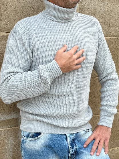 DOLCEVITA MAGLIONE UOMO MISTO LANA COLLO ALTO MAGLIONCINO 100% MADE IN ITALY