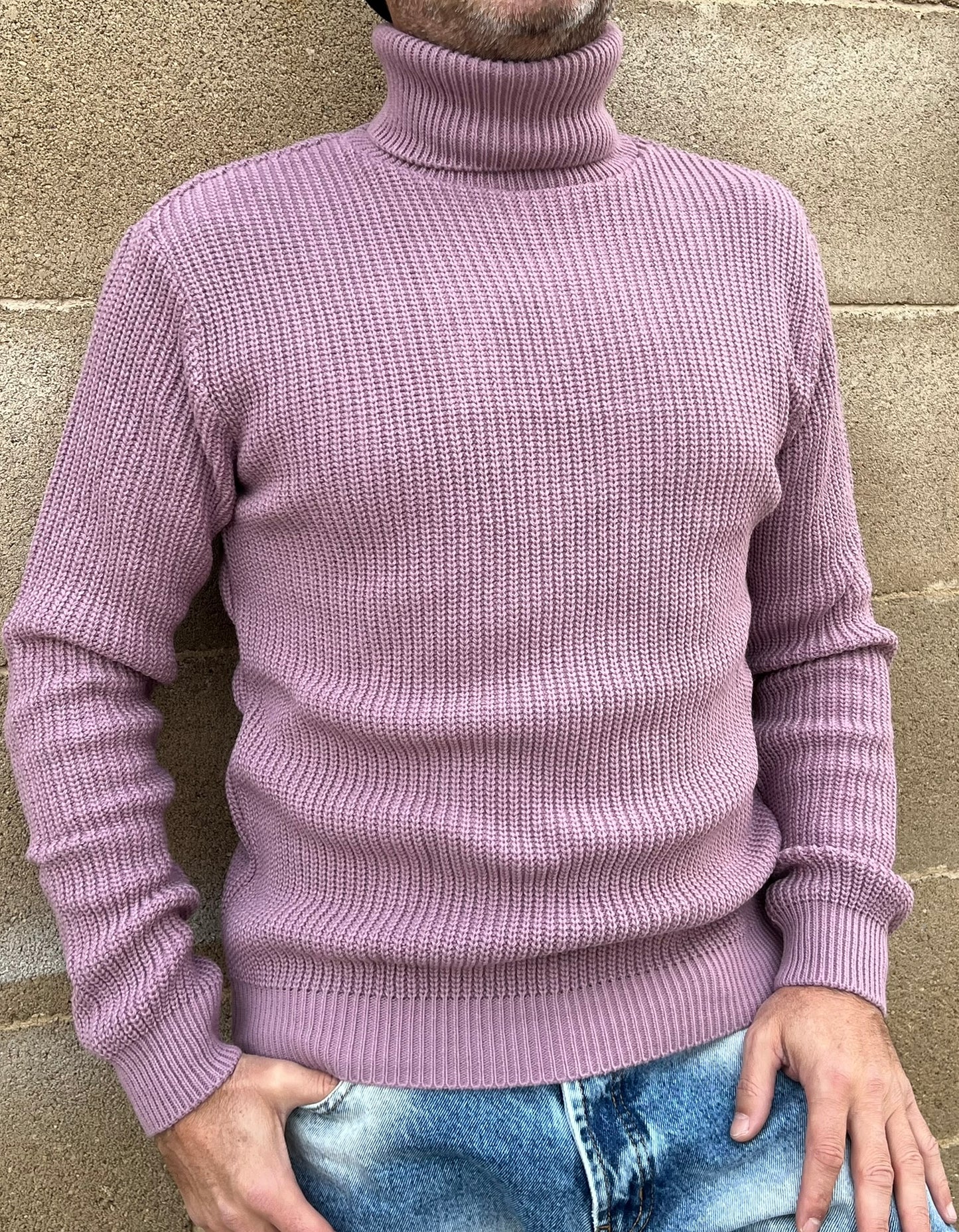 DOLCEVITA MAGLIONE UOMO MISTO LANA COLLO ALTO MAGLIONCINO 100% MADE IN ITALY
