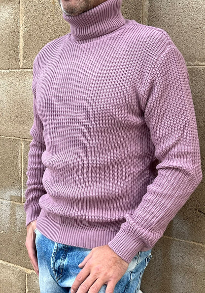 DOLCEVITA MAGLIONE UOMO MISTO LANA COLLO ALTO MAGLIONCINO 100% MADE IN ITALY