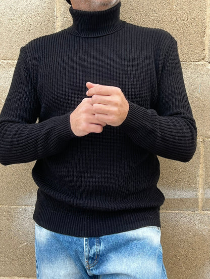 DOLCEVITA MAGLIONE UOMO MISTO LANA COLLO ALTO MAGLIONCINO 100% MADE IN ITALY