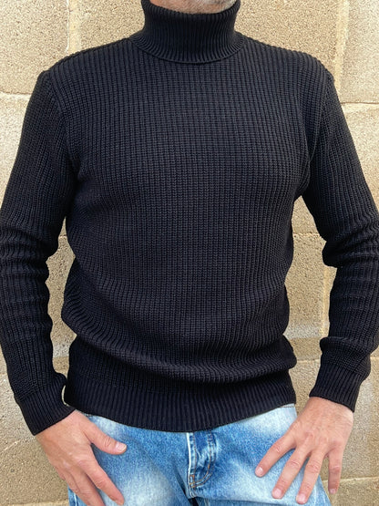 DOLCEVITA MAGLIONE UOMO MISTO LANA COLLO ALTO MAGLIONCINO 100% MADE IN ITALY
