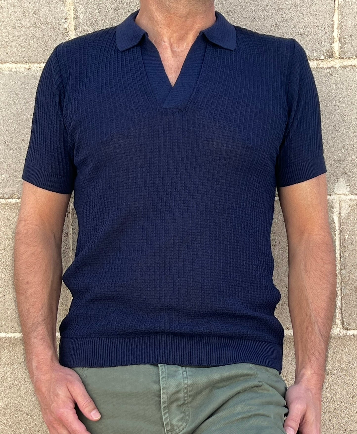 POLO UOMO COTONE T-SHIRT MEZZA MANICA MAGLIERIA PRODOTTA IN ITALIA