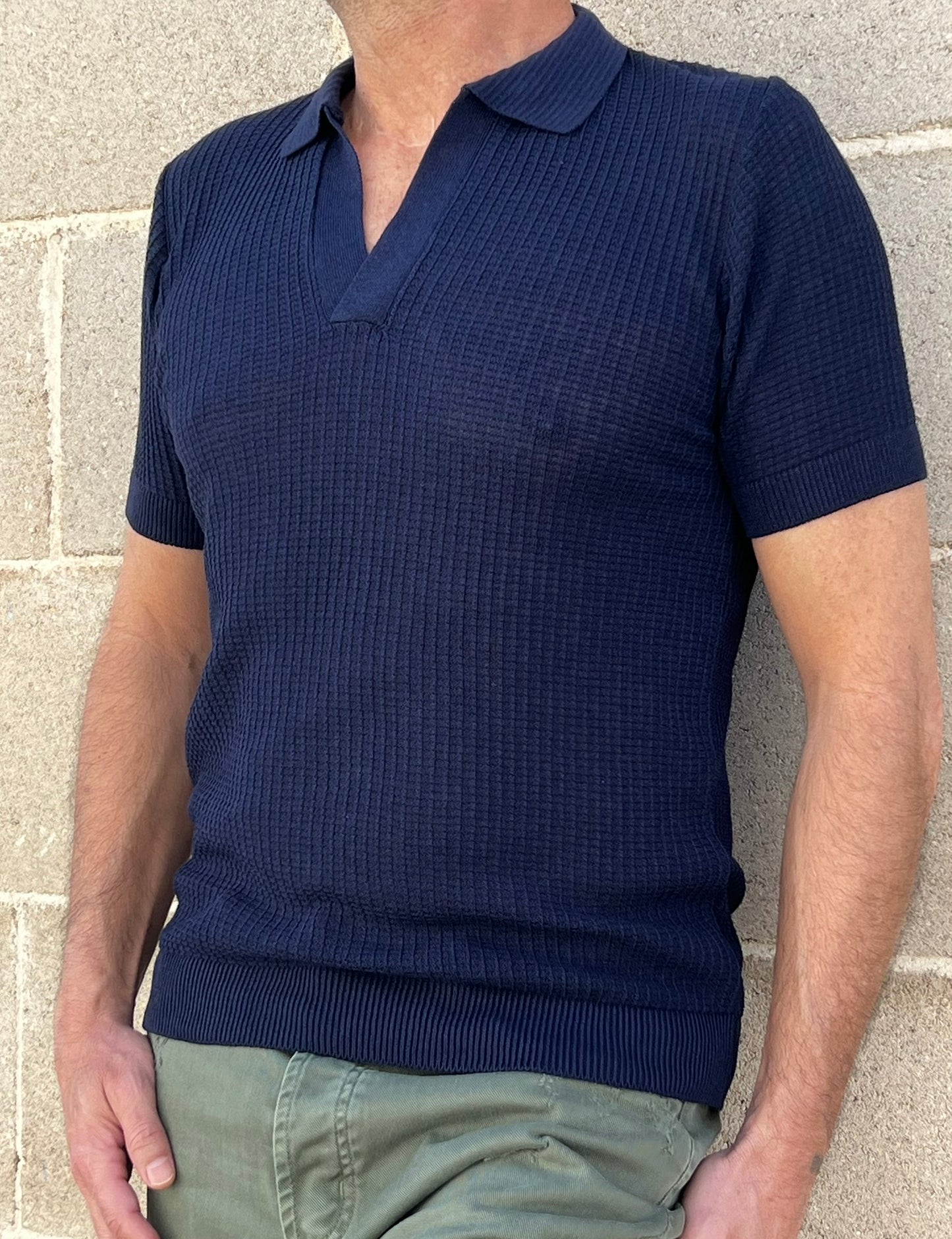 POLO UOMO COTONE T-SHIRT MEZZA MANICA MAGLIERIA PRODOTTA IN ITALIA