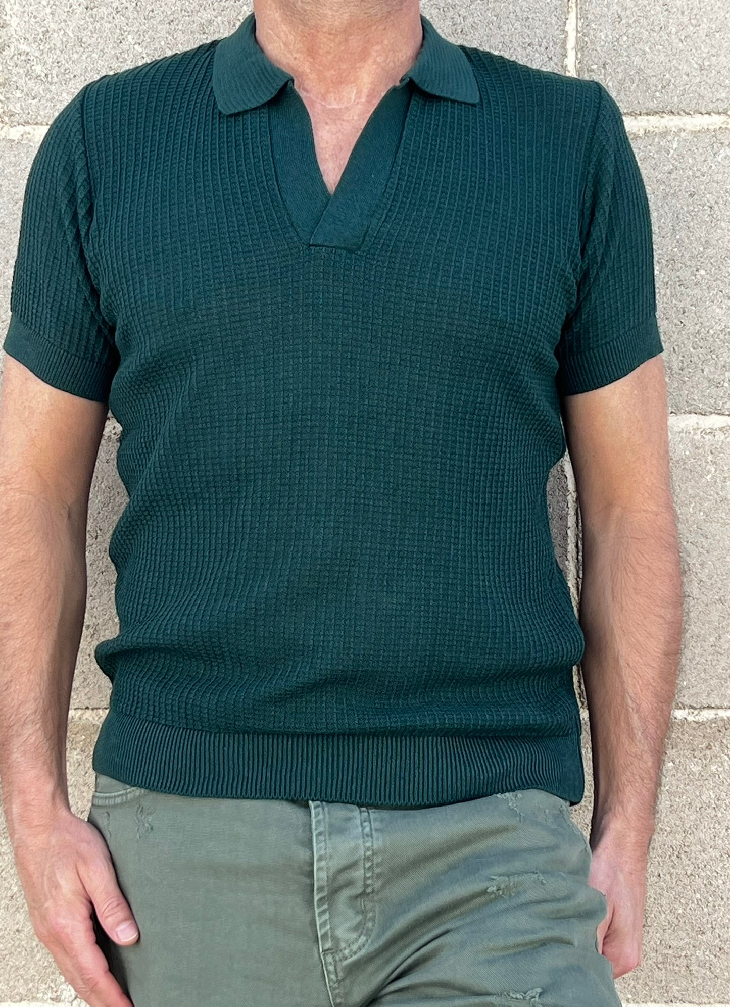 POLO UOMO COTONE T-SHIRT MEZZA MANICA MAGLIERIA PRODOTTA IN ITALIA