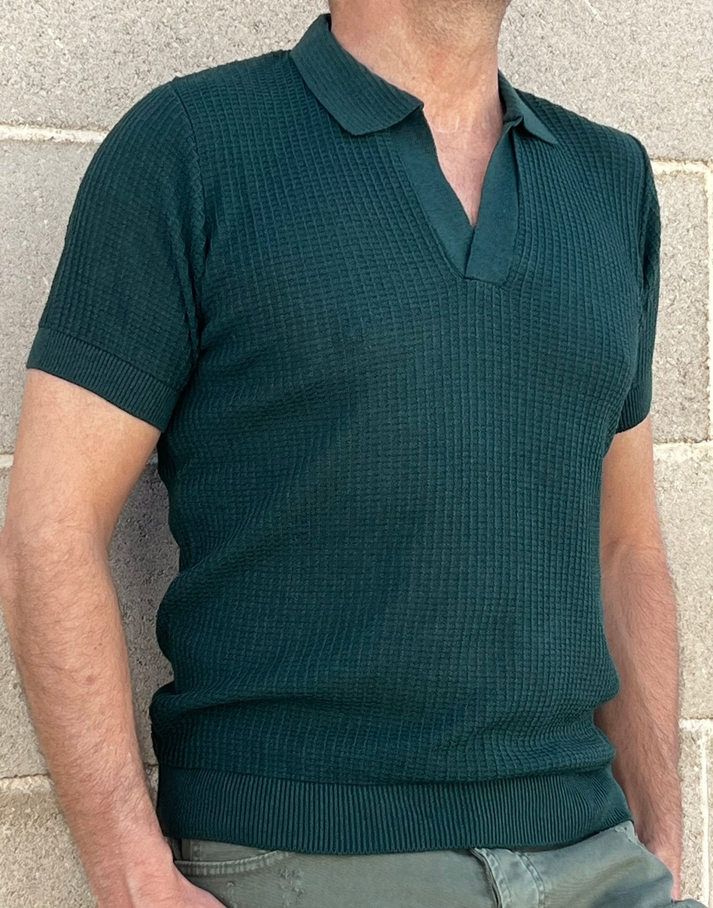 POLO UOMO COTONE T-SHIRT MEZZA MANICA MAGLIERIA PRODOTTA IN ITALIA