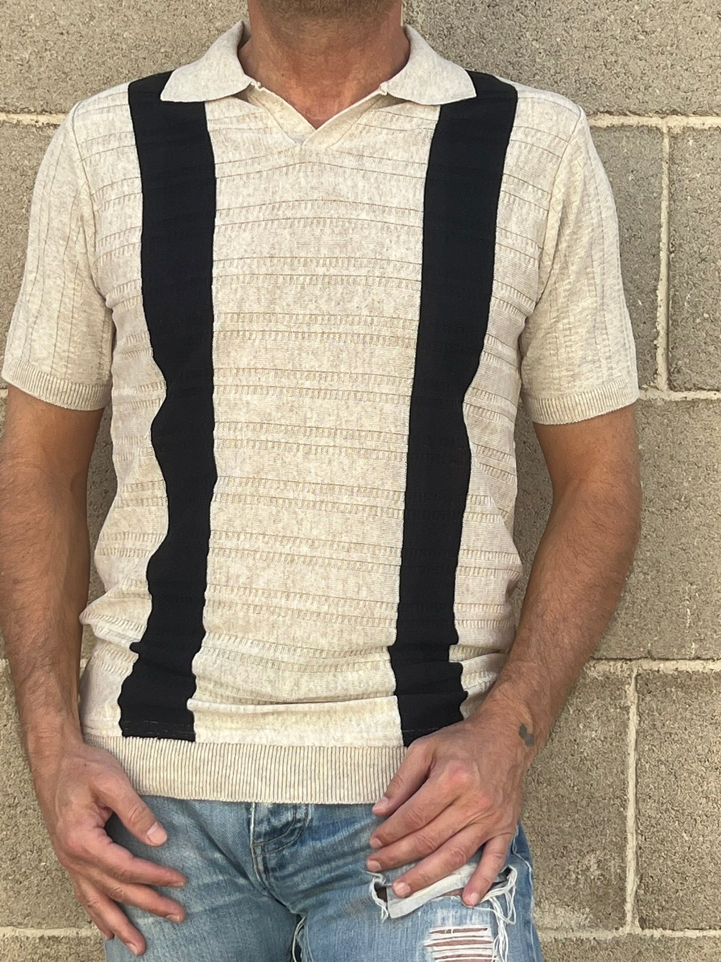 POLO RIGATA UOMO COTONE MANICA CORTA MAGLIERIA 100% PRODOTTA IN ITALIA