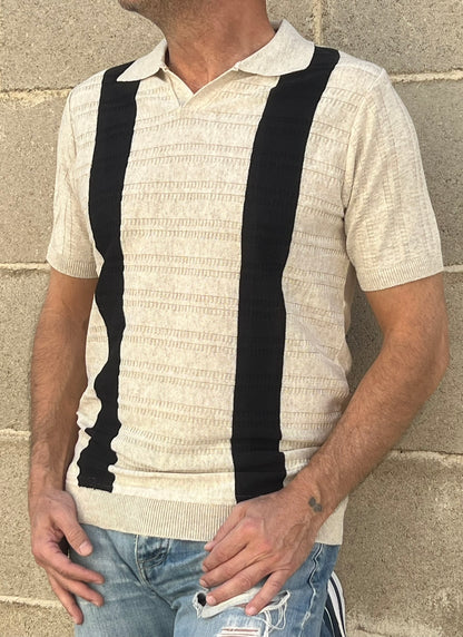 POLO RIGATA UOMO COTONE MANICA CORTA MAGLIERIA 100% PRODOTTA IN ITALIA