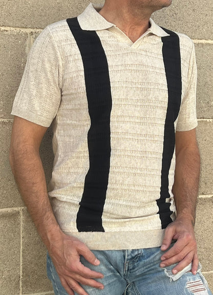 POLO RIGATA UOMO COTONE MANICA CORTA MAGLIERIA 100% PRODOTTA IN ITALIA