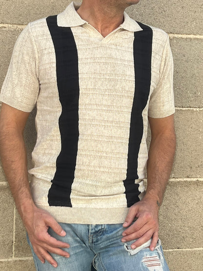POLO RIGATA UOMO COTONE MANICA CORTA MAGLIERIA 100% PRODOTTA IN ITALIA