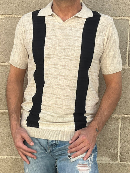 POLO RIGATA UOMO COTONE MANICA CORTA MAGLIERIA 100% PRODOTTA IN ITALIA