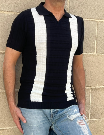 POLO RIGATA UOMO COTONE MANICA CORTA MAGLIERIA 100% PRODOTTA IN ITALIA