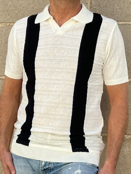 POLO RIGATA UOMO COTONE MANICA CORTA MAGLIERIA 100% PRODOTTA IN ITALIA