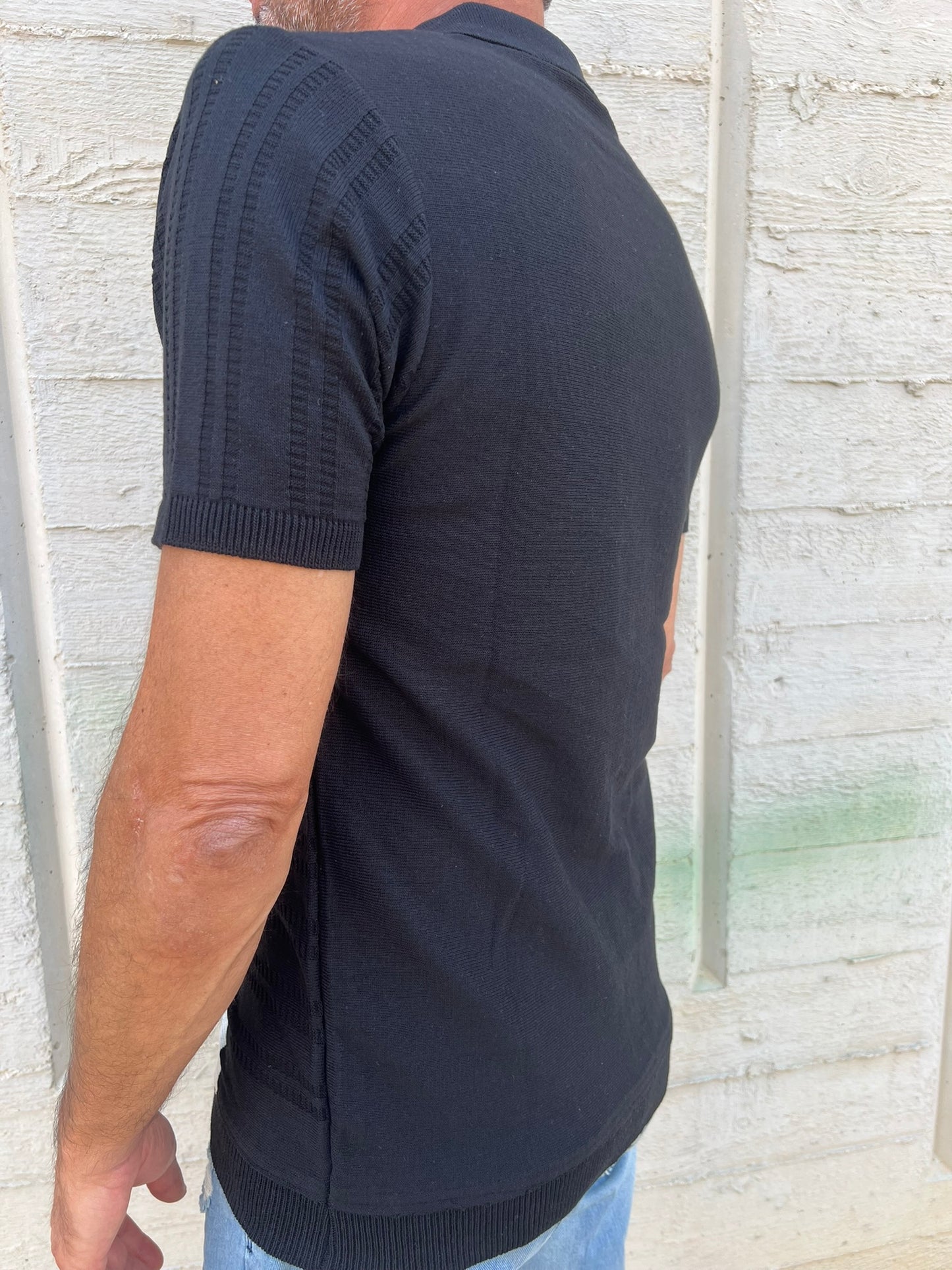 POLO RIGATA UOMO COTONE MANICA CORTA MAGLIERIA 100% PRODOTTA IN ITALIA
