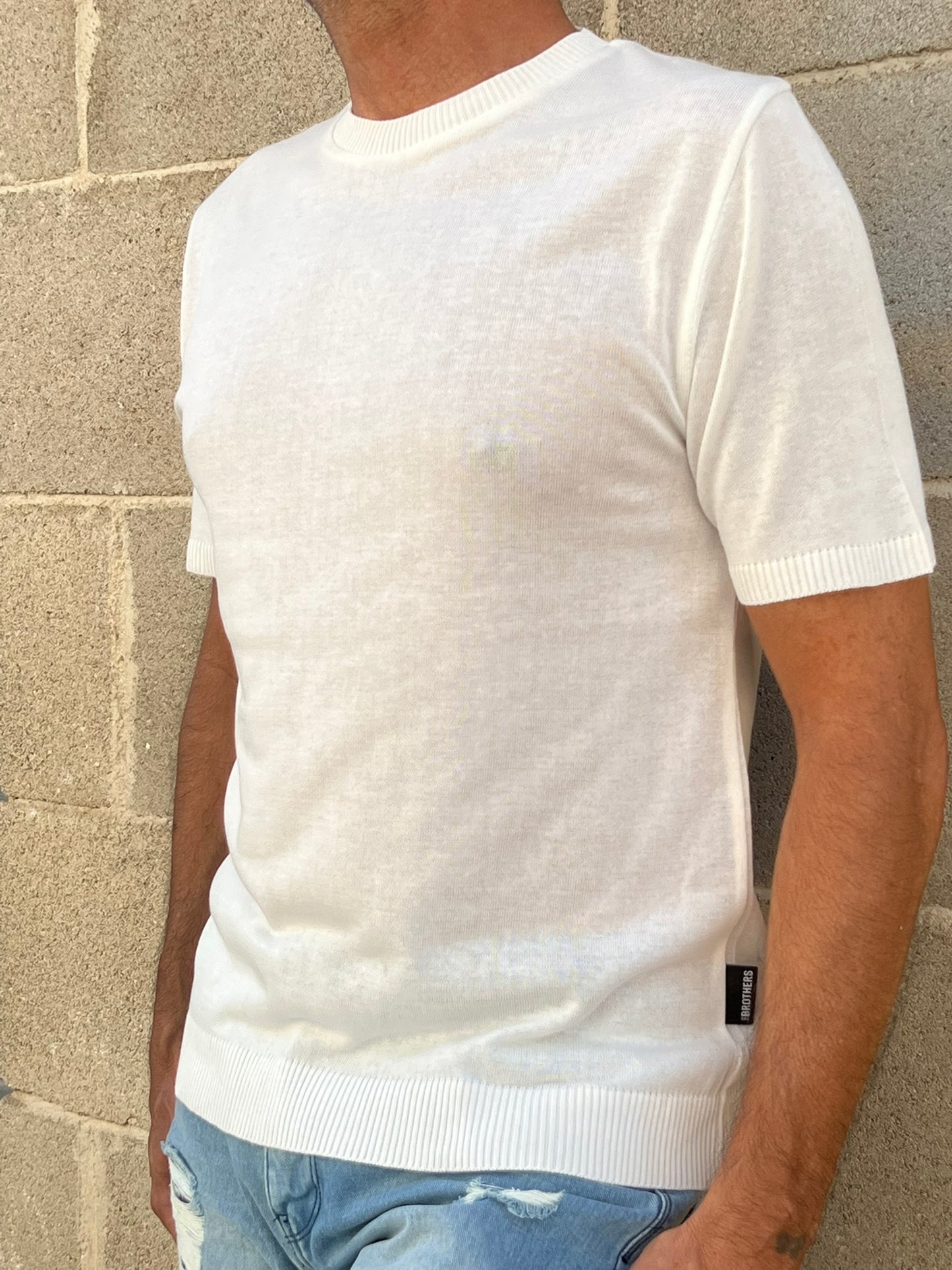 Girocollo Uomo Cotone Rasato Maglia Maglieria Casual Leggero 100% Made in Italy