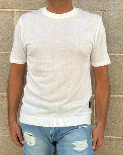 Girocollo Uomo Cotone Rasato Maglia Maglieria Casual Leggero 100% Made in Italy