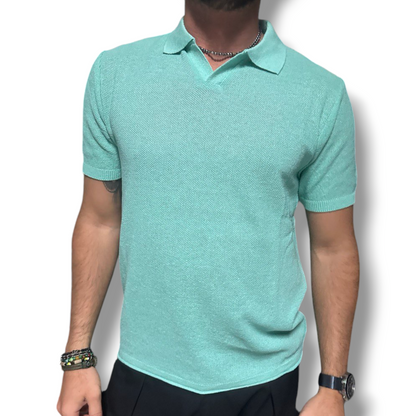 POLO UOMO COTONE T-SHIRT MANICA CORTA LAVORAZIONE LINKS  100% MADE IN ITALY - Pasqualejimmy