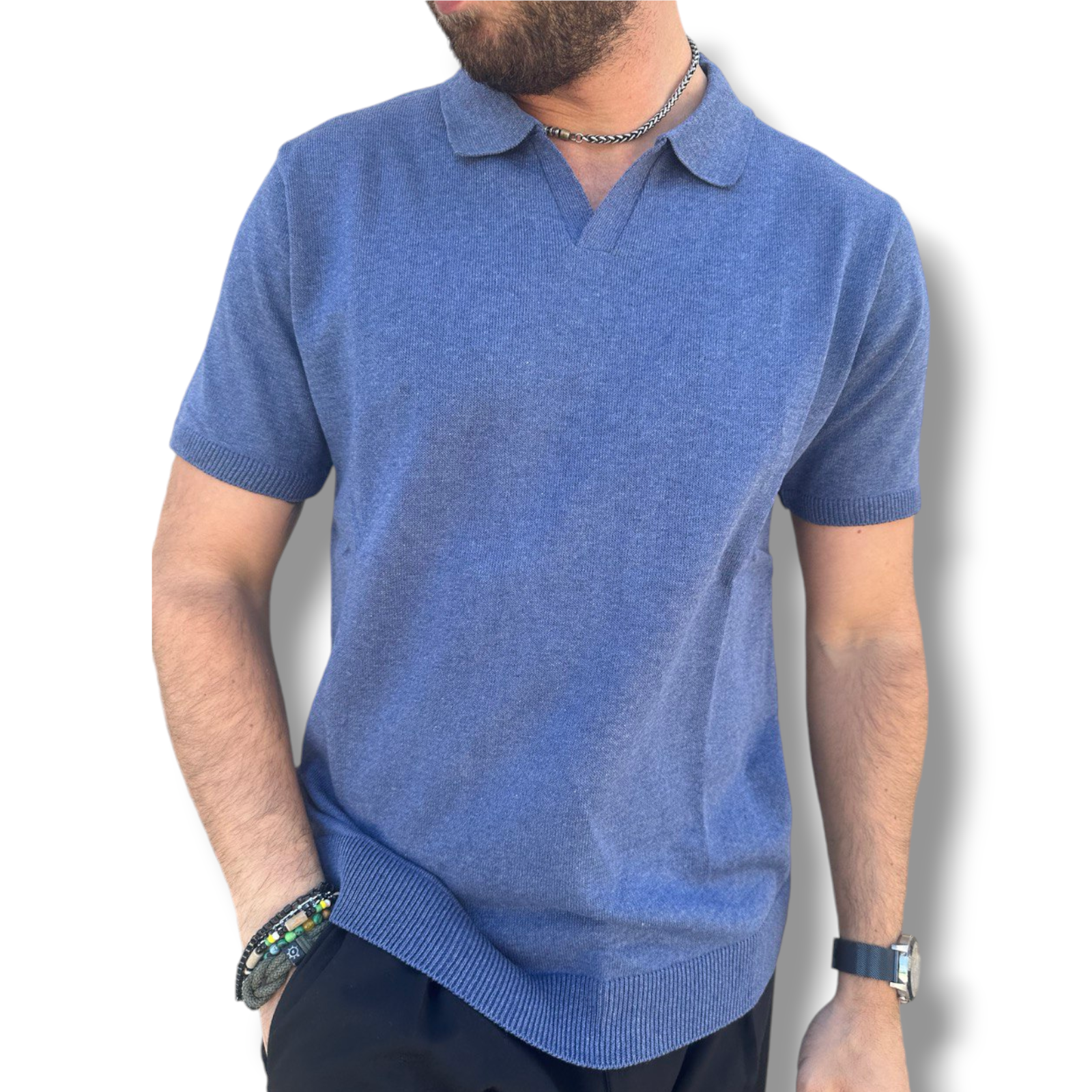 POLO UOMO COTONE T-SHIRT MANICA CORTA  100% MADE IN ITALY - Pasqualejimmy