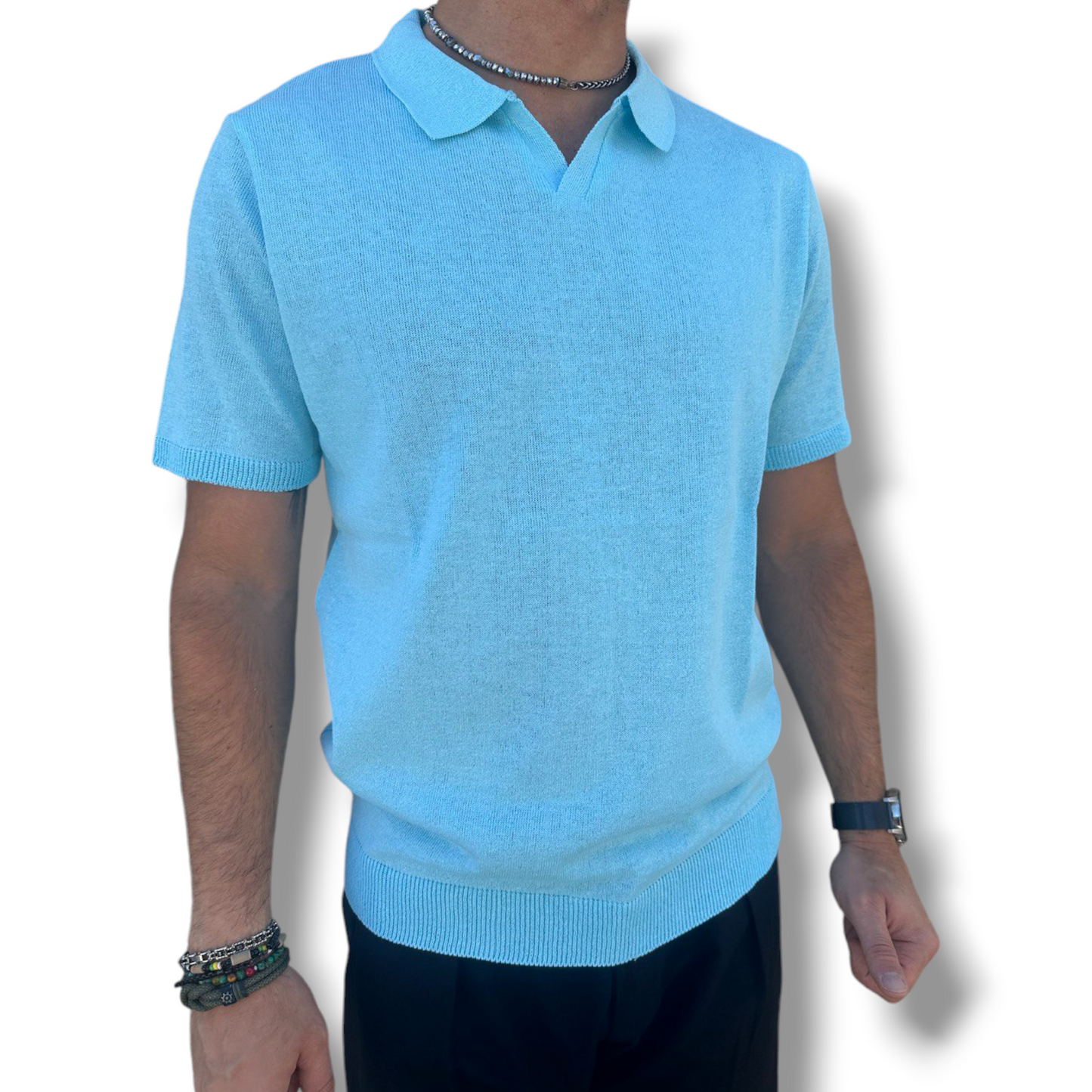 POLO UOMO COTONE T-SHIRT MANICA CORTA  100% MADE IN ITALY - Pasqualejimmy