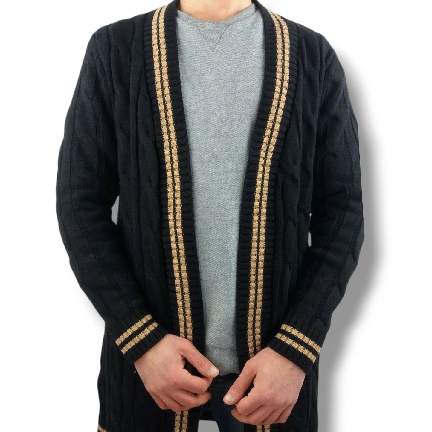 CARDIGAN UOMO  LANA TRECCIONE  100% MADE IN ITALY - Pasqualejimmy