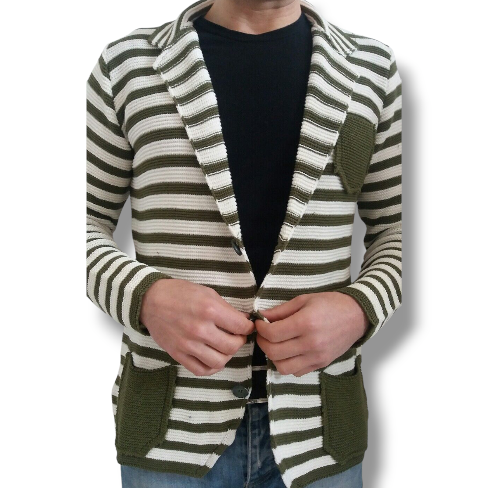 CARDIGAN UOMO COTONE SLIM 100% MADE IN ITALY - Pasqualejimmy