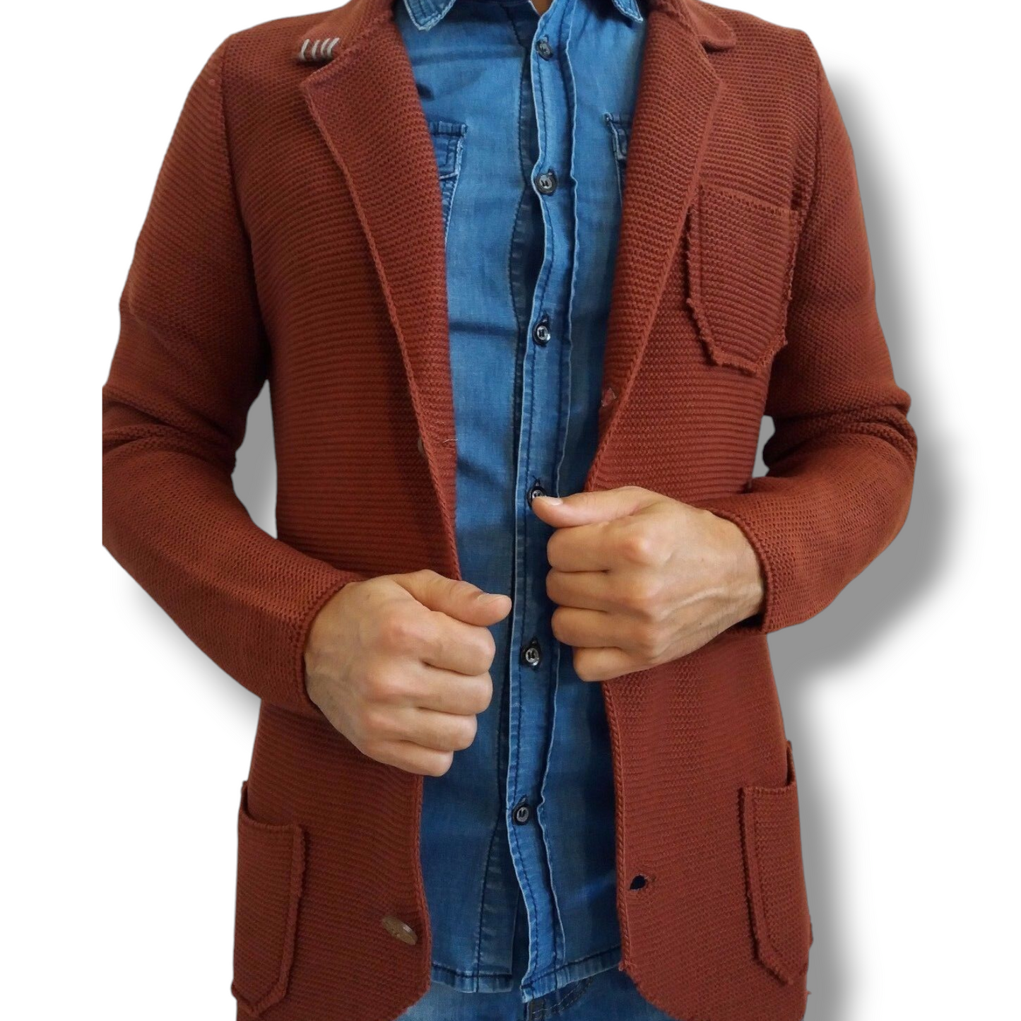 CARDIGAN UOMO  LANA SLIM 100% MADE IN ITALY - Pasqualejimmy